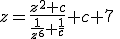 z = \frac{z^2+c}{\frac{1}{z^6}+\frac{1}{c}}+c+7\